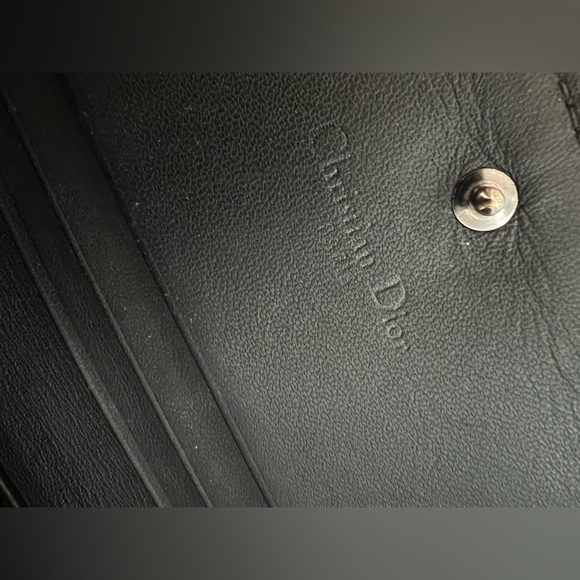 Christian Dior Black Mini Lady Dior Compact Wallet - Picture 8 of 9